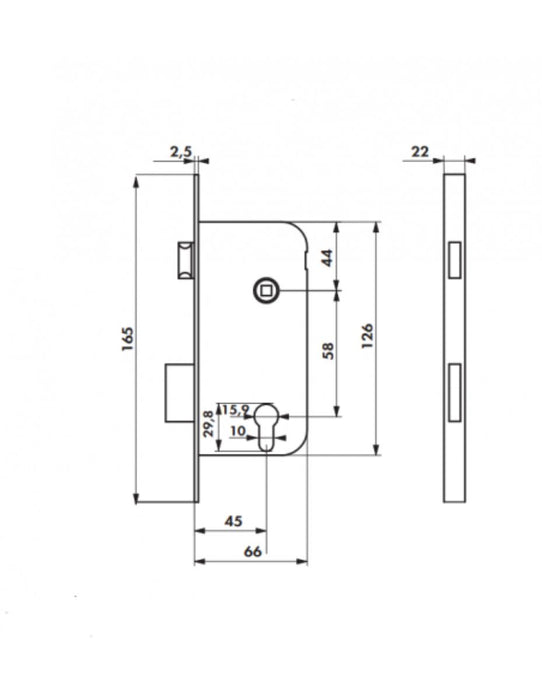 SECRET LOCK 45/58MM THIRD DIN
