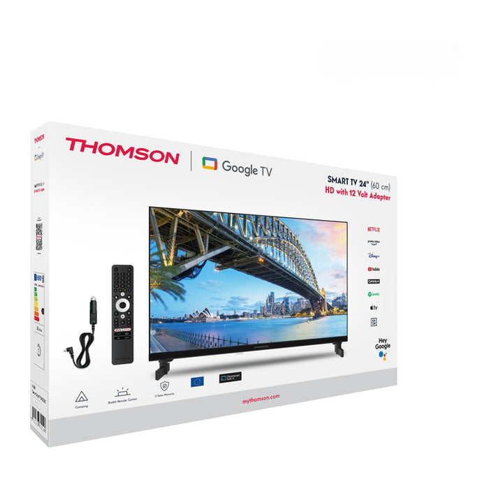 Television THOMSON 24HG2S15C 12V LED SMART TV, GOOGLE TV, 24.0 ", 60.0 cm