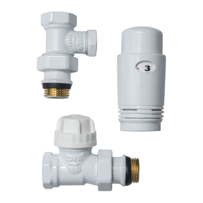 CAYMAN-3 THERMOHEAD SET WHITE THS THERMOSTYLE STRAIGHT 1/2"