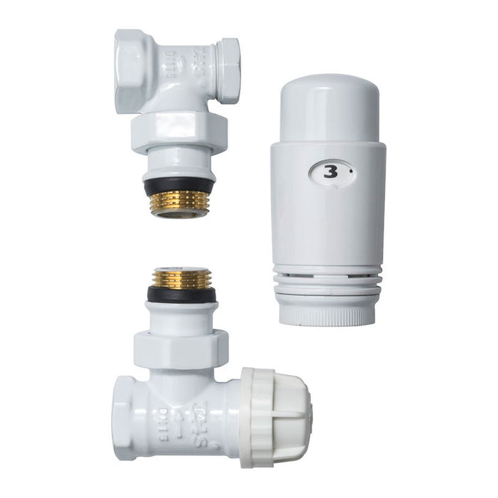 THERMOHEAD IN SET CAYMAN -3 WHITE THS THERMOSTYLE CORNER 1/2"
