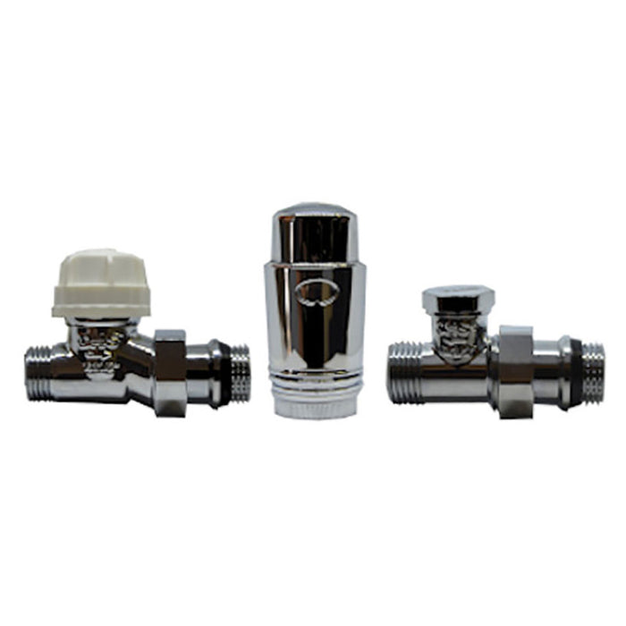 THERMOHEAD SET CAYMAN -5 CHROME THS THERMOSTYLE STRAIGHT 1/2x16mm and 1/2x15mm