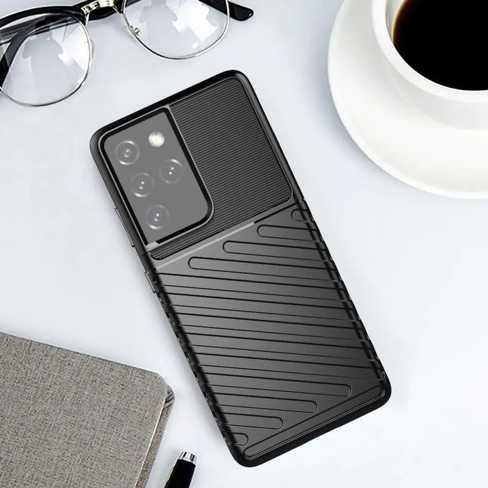 Thunder Case flexible armored cover for Samsung Galaxy S22 Ultra black - Cell phone cases and covers<<<HurtelXML