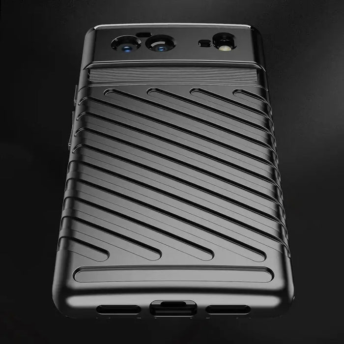 Thunder Case Flexible Tough Rugged Cover TPU Case for Google Pixel 6 black - Cell phone cases and covers<<<HurtelXML