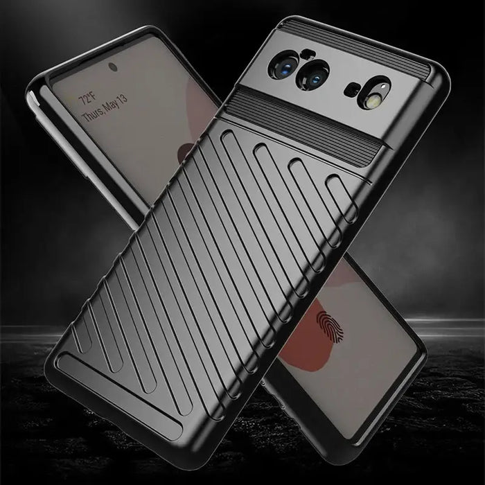 Thunder Case Flexible Tough Rugged Cover TPU Case for Google Pixel 6 black - Cell phone cases and covers<<<HurtelXML
