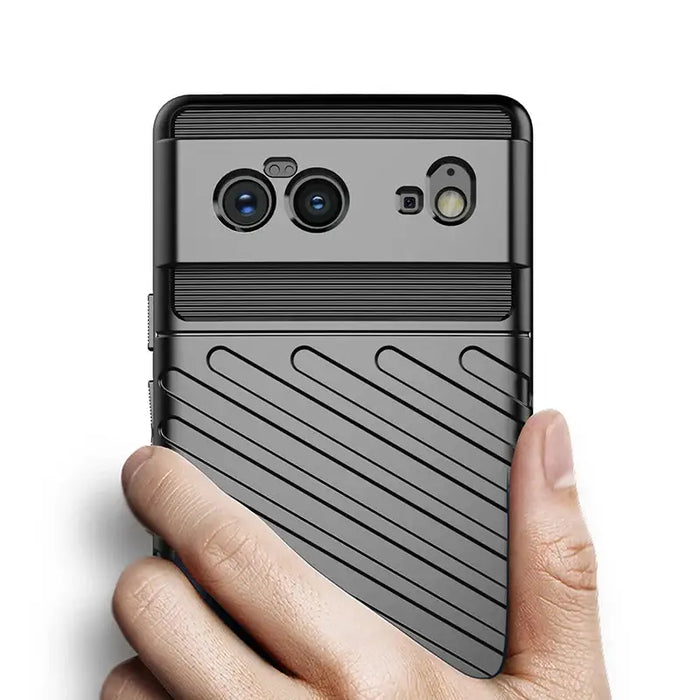 Thunder Case Flexible Tough Rugged Cover TPU Case for Google Pixel 6 black - Cell phone cases and covers<<<HurtelXML