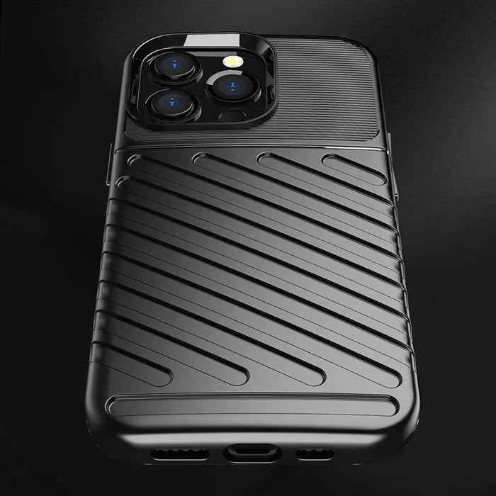 Thunder Case Flexible Tough Rugged Cover TPU Case for iPhone 13 Pro black - Cell phone cases and covers<<<HurtelXML