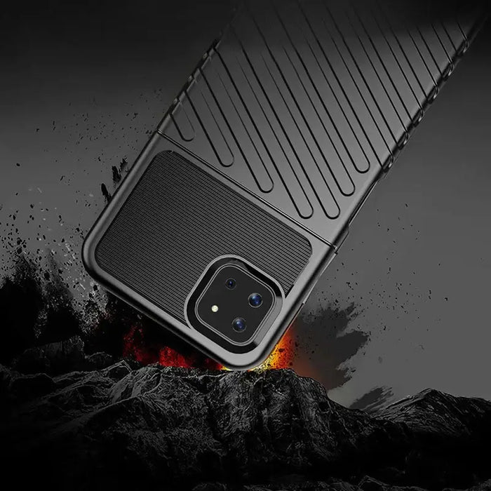 Thunder Case Flexible Tough Rugged Cover TPU Case for Samsung Galaxy A22 5G black - Cell phone cases
