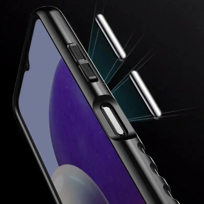 Thunder Case Flexible Tough Rugged Cover TPU Case for Samsung Galaxy A22 5G black - Cell phone cases