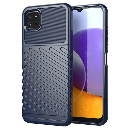 Thunder Case Flexible Tough Rugged Cover TPU Case for Samsung Galaxy A22 5G blue - Cell phone cases