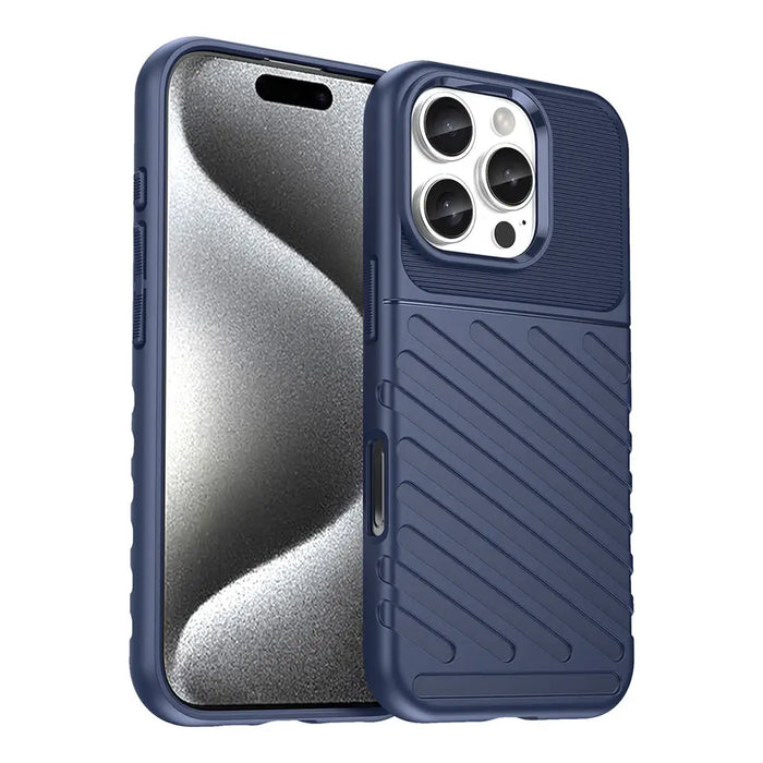 Thunder Case for iPhone 16 Pro Silicone Case - Blue - Cell phone cases and covers<<<HurtelXML