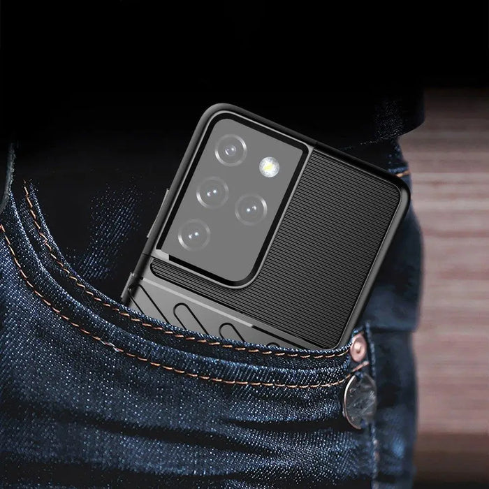 Thunder Case case for Samsung Galaxy S23 Ultra silicone armor case black - Cell phone cases and covers<<<HurtelXML