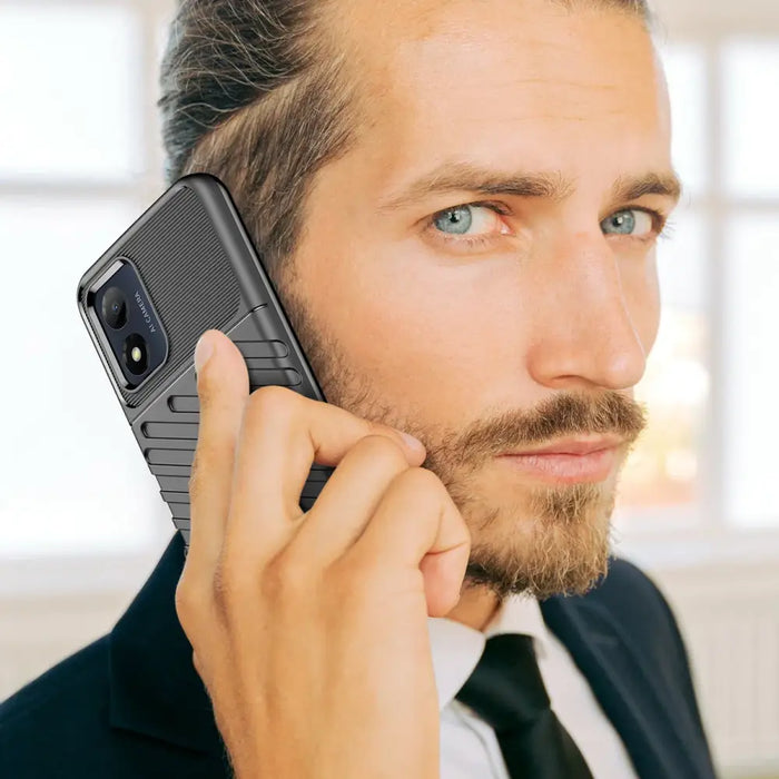 Thunder Case Motorola Moto E13 Silicone Armored Cover Black - Cell phone cases and covers<<<HurtelXML