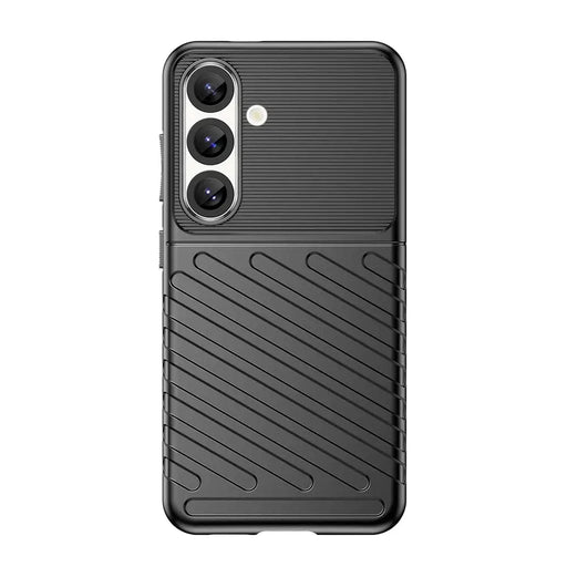 Thunder Case Samsung Galaxy S25 Silicone Armored Case Black - Cell phone cases and covers<<<HurtelXML