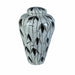 Tibor DKD Home Decor Porcelain Black White Oriental Leaf of a plant (23 x 23 x 33 cm) - Декорация и Осветление<<<Дом