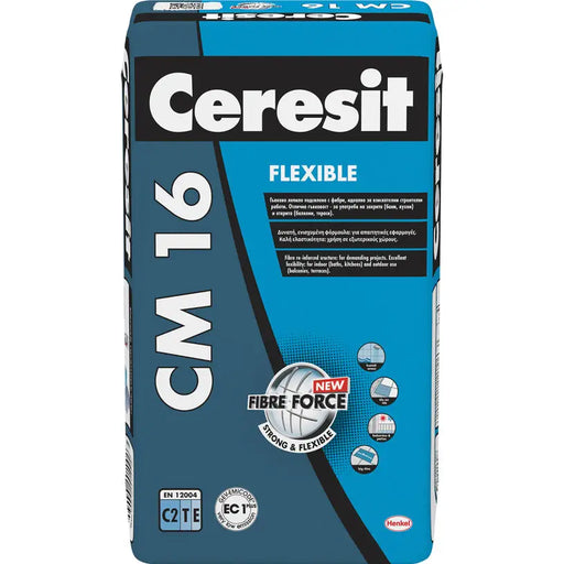 TILE ADHESIVE CERESIT CM 16 GRAY - Лепила за плочки<<<Сухи строителни смеси<<<Строителни материали<<<Praktiker&&&Лепила