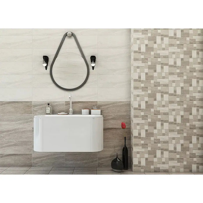 TILE NEW GRAY KAI NEW GRAY 20X50 CM - Стенни плочки и декорация<<<Плочки и лайстни<<<Баня<<<Praktiker&&&Стенни плочки и
