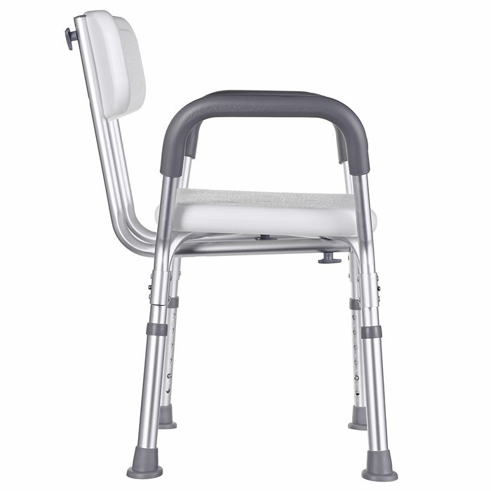 Shower stool with backrest and handles