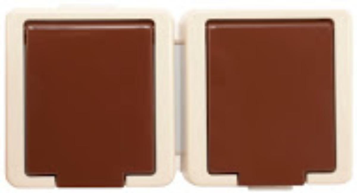 CONTACT DOUBLE SHUKO BEIGE BROWN IP44 TIMEX
