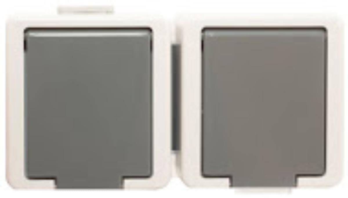 CONTACT DOUBLE SHUKO ST.GRAY T.GRAY IP44 TIM