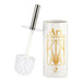 Toilet Brush Berilo Art Nouveau White Golden Silver Ceramic 9,6 x 32 x 9,6 cm - Баня<<<Дом Градина<<<BigBuy&&&Аксесоари