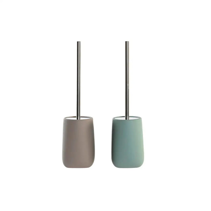 Toilet Brush DKD Home Decor 11 x 11 x 41 cm Beige Stainless steel Green Dolomite (2 Units) - Баня<<<Дом