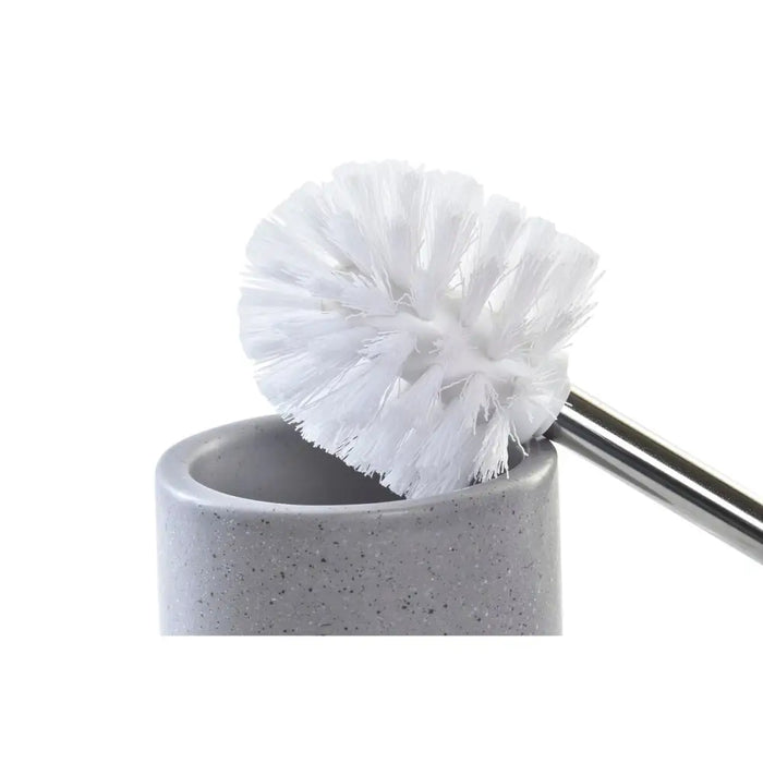 Toilet Brush DKD Home Decor Grey Pink Silver Light Pink Metal Aluminium Dolomite Urban 9,8 x 9,8 x 39 cm (2 Units)