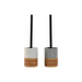 Toilet Brush Home ESPRIT White Grey Natural Resin 9,5 x 9,5 x 37 cm (2 Units) - Баня<<<Дом Градина<<<BigBuy&&&Аксесоари
