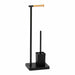 Toilet Paper Holder with Brush Stand Andrea House ba72129 Metal - Баня<<<Дом Градина<<<BigBuy&&&Аксесоари и