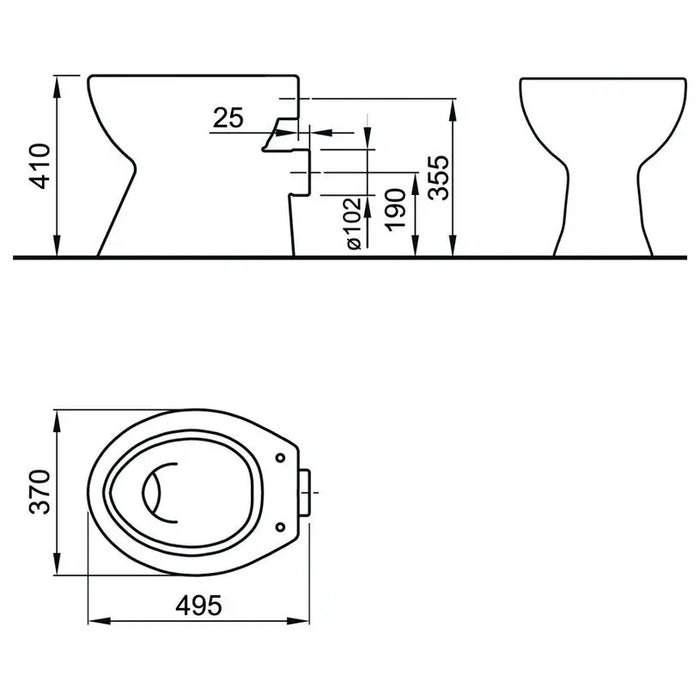 TOILET TRAY FAYANS CLASSICA 2.0 - Тоалетни чинии<<<Санитарна керамика и аксесоари<<<Баня<<<Praktiker&&&Тоалетни