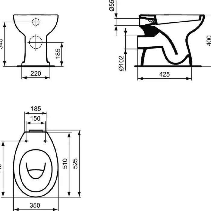 TOILET TRAY VIDIMA SEVADUO - Тоалетни чинии<<<Санитарна керамика и аксесоари<<<Баня<<<Praktiker&&&Тоалетни
