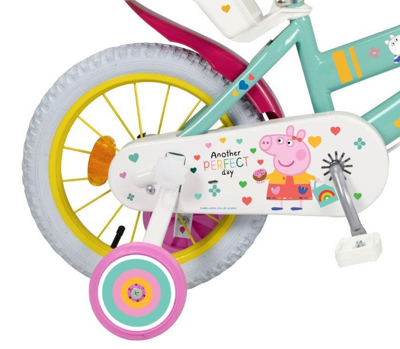Children's bicycle 14" Peppa Pig green 1498 TOIMSA
