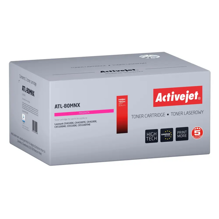 Toner Activejet ATL-80MNX Magenta - For Lexmark printers (without head)TON-LEB<<<TonersTON<<<ActionPL&&&Електроника