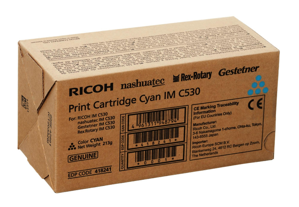 Toner cartridge RICOH IM C530 18000 copies Cyan - Консумативи за лазерни принтери и копири<<<Принтери скенери и