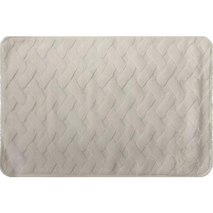 BATH MAT LINES CREAM 3D 45X70