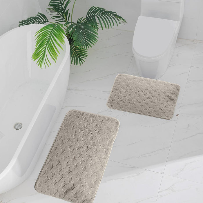 BATHROOM CARPET LINES GRAY 3D 45X70