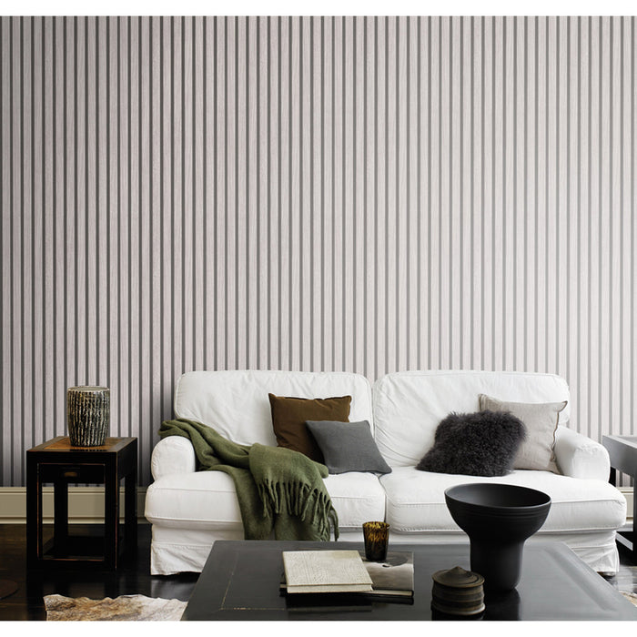 WALLPAPER DUPLEX TONI BAD STRIPE LIGHT GRAY VENEER