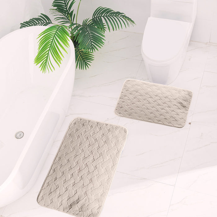 BATHROOM CARPET 3D LINEN CREAM 40X60 TONI BAD