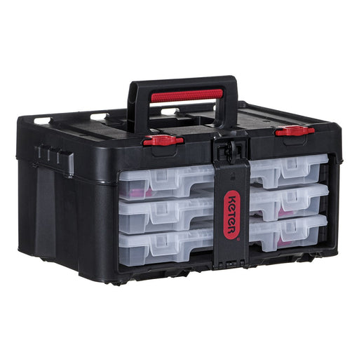 Toolbox KETER Stack’N’Roll (17210831/253380) with 3 organizers Black - Tool boxes and bagsNOP-SKR<<<Tools