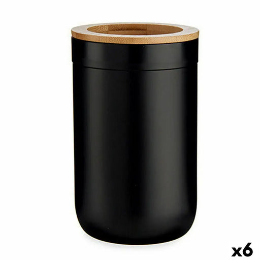 Toothbrush Holder Berilo Brown Black Natural Bamboo polypropylene 7,7 x 11,5 x 7,7 cm (6 Units) - Баня<<<Дом