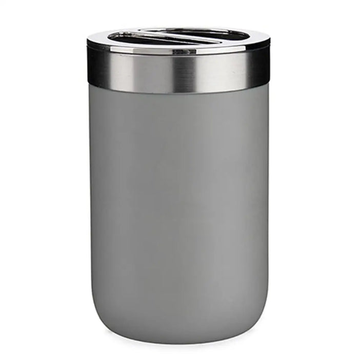 Toothbrush Holder Berilo Grey Silver Plastic 7,7 x 11,2 x 7,7 cm (6 Units) - Баня<<<Дом Градина<<<BigBuy&&&Аксесоари и