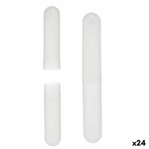 Toothbrush Holder Berilo Transparent polypropylene 20 x 2 x 3 cm (24 Units) - Баня<<<Дом Градина<<<BigBuy&&&Аксесоари и