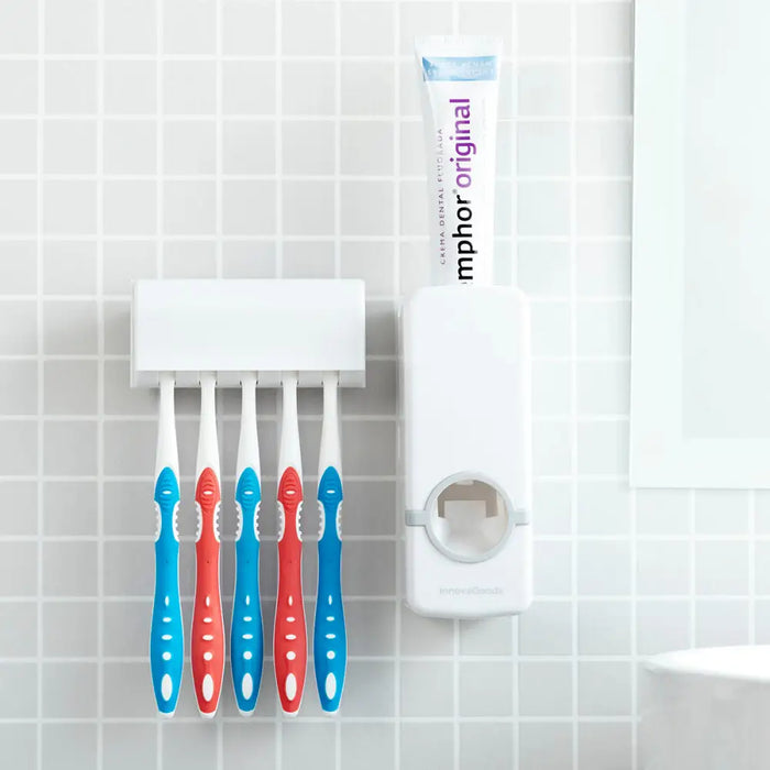 Toothpaste Dispenser and Holder Diseeth InnovaGoods - Баня<<<Дом Градина<<<BigBuy&&&Аксесоари и кранчета<<<Баня<<<Дом