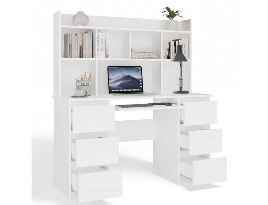 KUBA Desk Set + Extension Piece, White