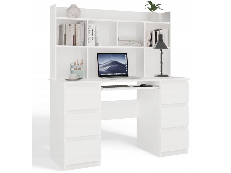 KUBA Desk Set + Extension Piece, White