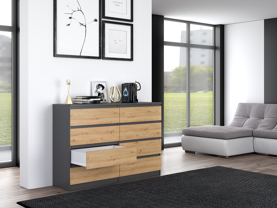 Topeshop M8 140 ANT/ART KPL chest of drawers