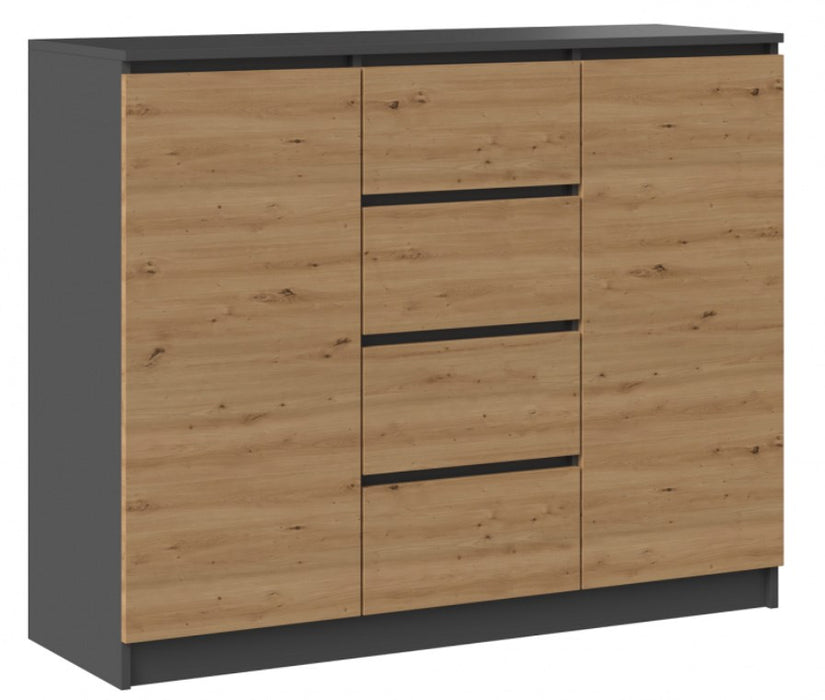2D4S chest of drawers 120x40x97 cm, anthracite/artisan