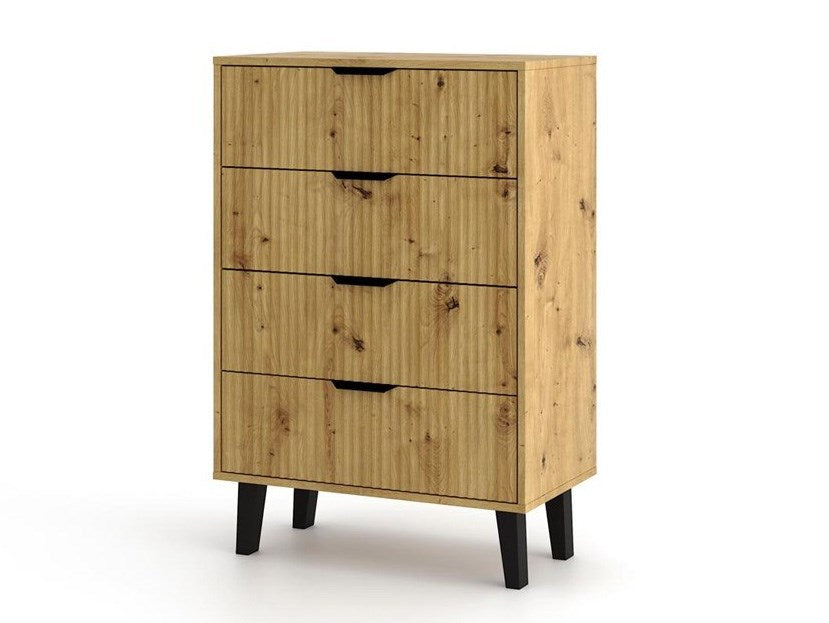 SCANDI 4S SLIM OAK ARTISAN CHEST OF DRAWERS