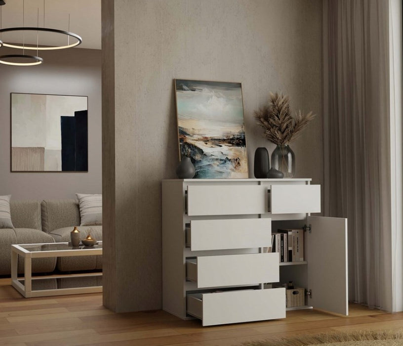 MALWA 1D5S WHITE CHEST OF DRAWERS