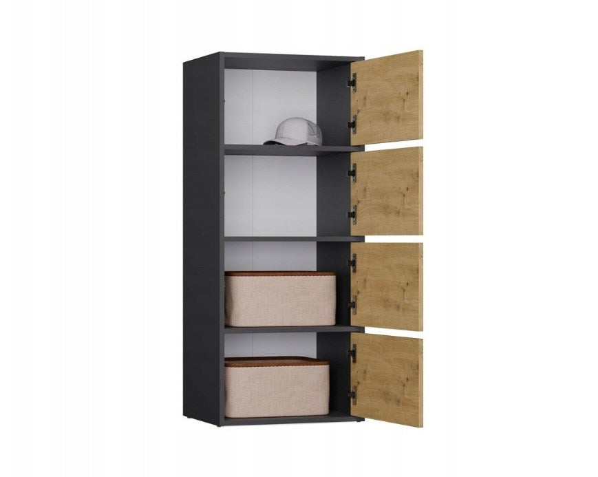 ALMA CHEST OF DRAWERS, ANTHRACITE/ARTISAN OAK