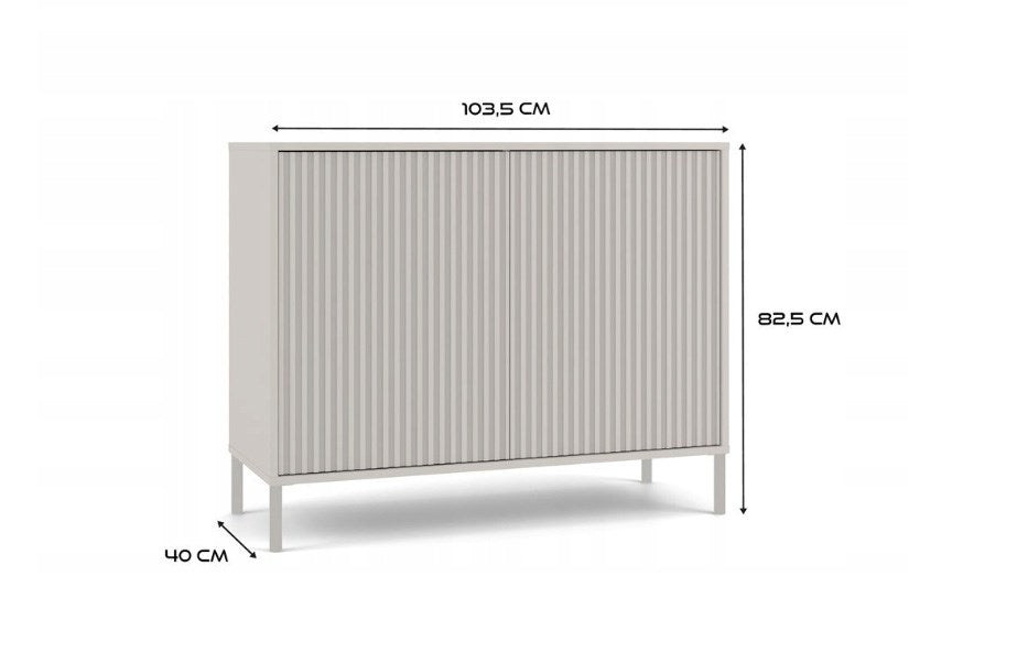 KAMARO 2D SLIM chest of drawers, cashmere colour